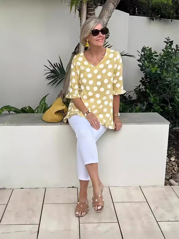 Lucienne – Stylish V-Neck Blouse