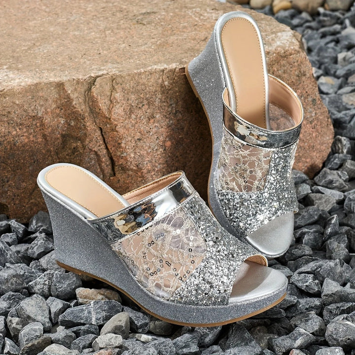 Alexis - Elegant Lace High Heel Sandals