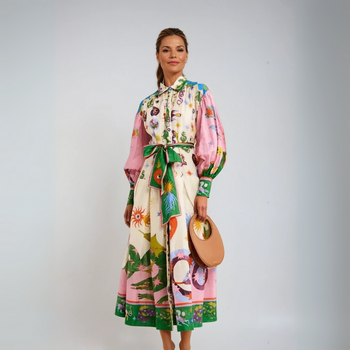 Dorthe - Elegant Italian Maxi Dress