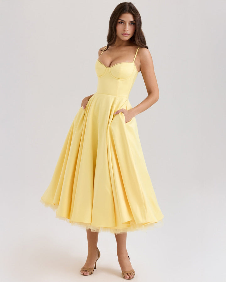 Ophira - Classy Corset Midi Dress
