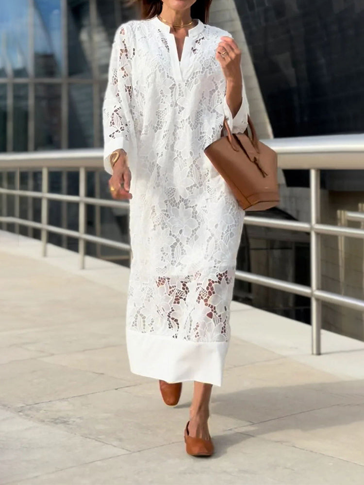 AVENIRA – MODERN FLOWING REFINED LACE DRESS