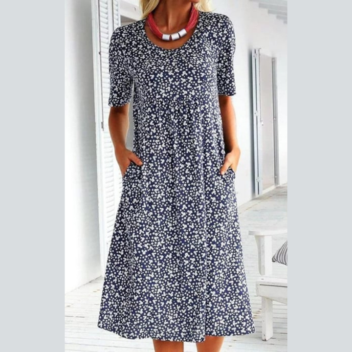 ODALYS – STYLISH FLORAL PRINT MIDI DRESS