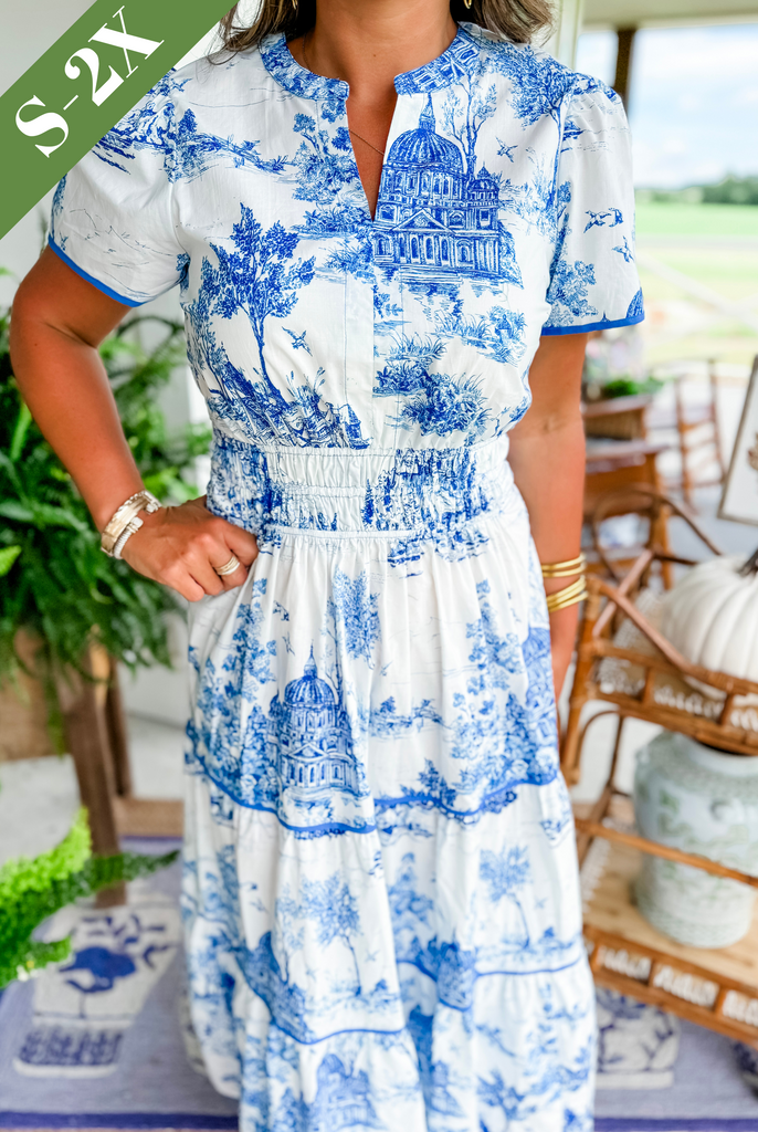 ILLYRIA – FLOWY TOILE PRINT MAXI FOR TIMELESS STYLE