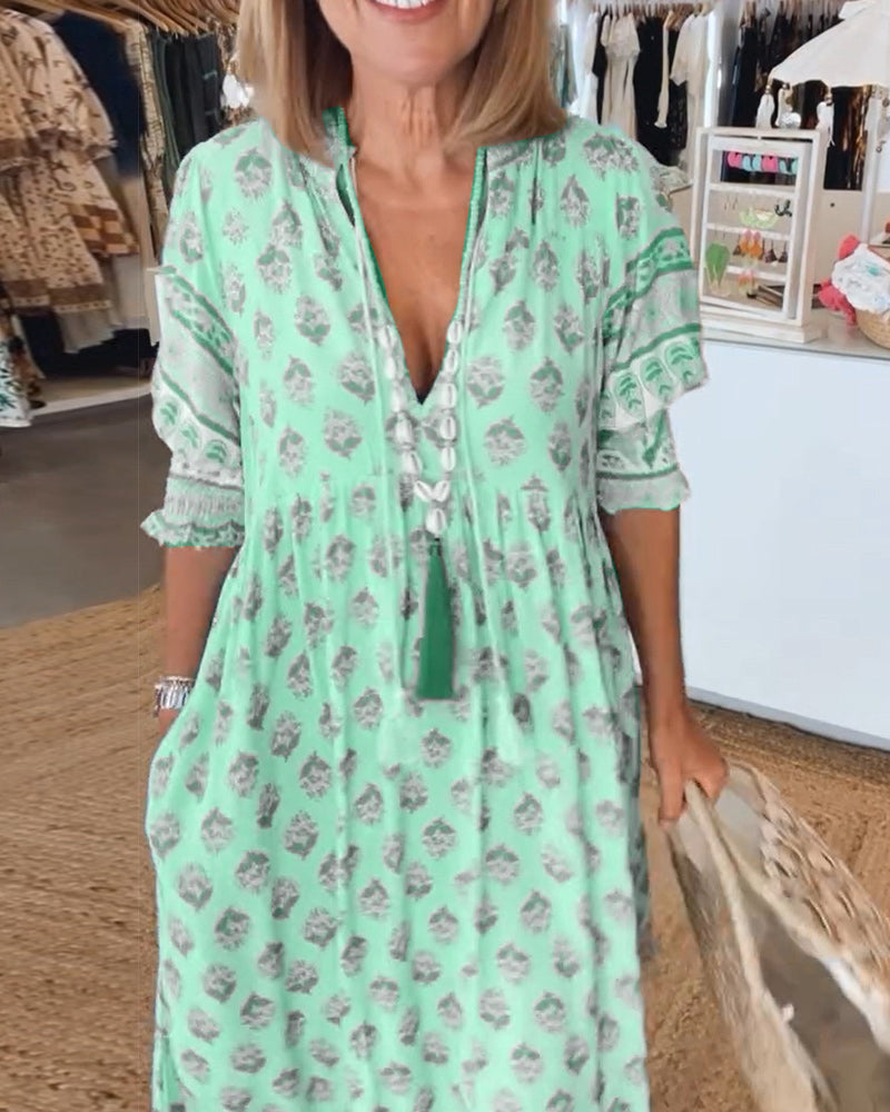 AVALISSEA – WHISPERING BOHO MIDI DRESS