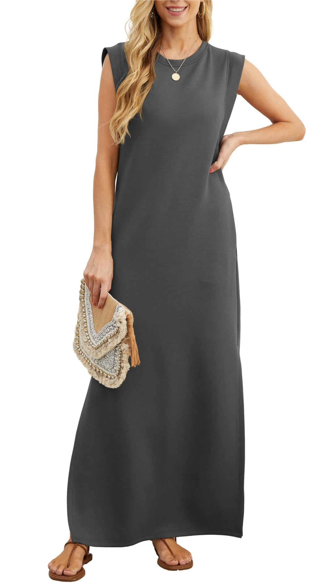 KAELIN – RELAXED FLOW SPLIT MAXI DRESS