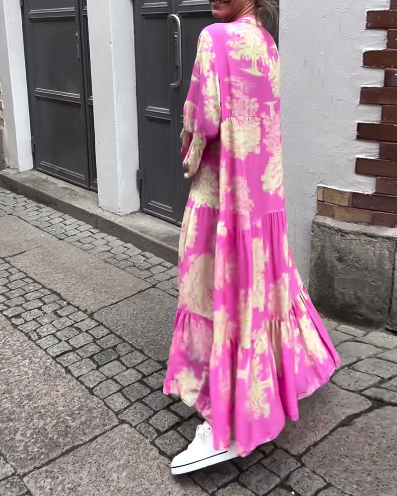 AZRIELLE – LONG FLORAL DRESS
