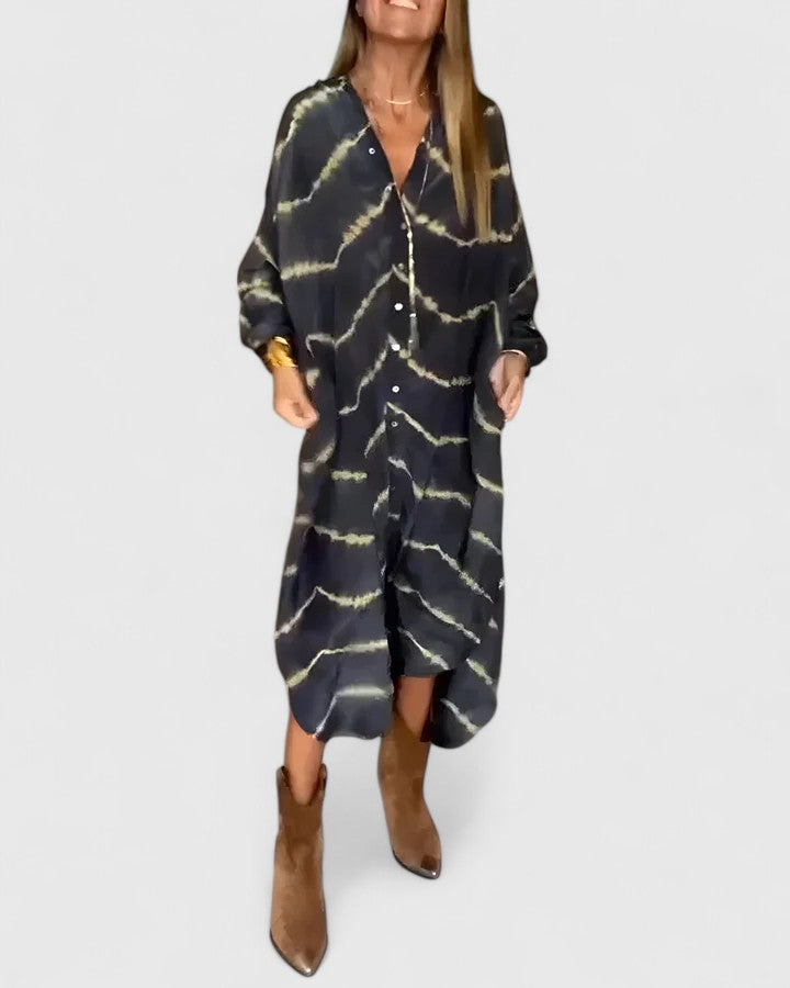 KELISSEA – ELEGANT BOHO STRIPED MAXI DRESS