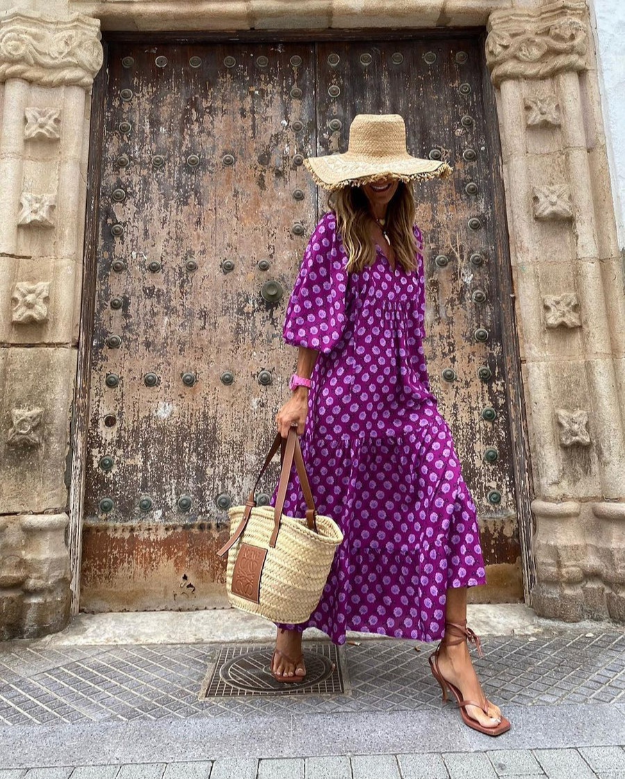 Elin - Boho Maxi Cotton Dress
