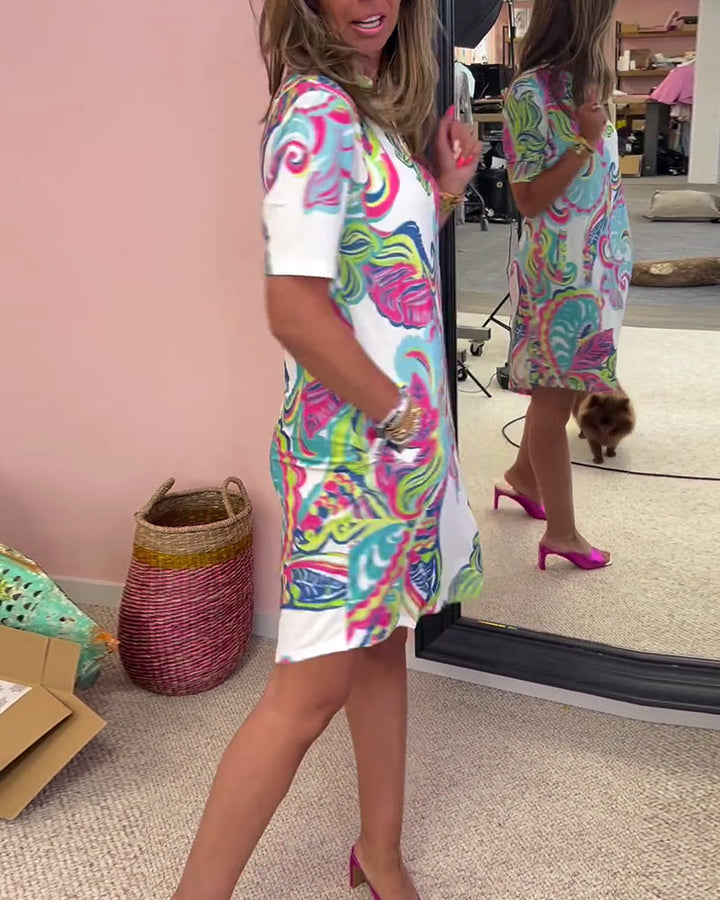 Slim Fit Printed Dress