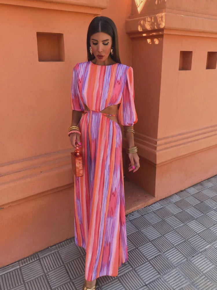 VIONETH – SHADOWLINE CUT-OUT MAXI DRESS