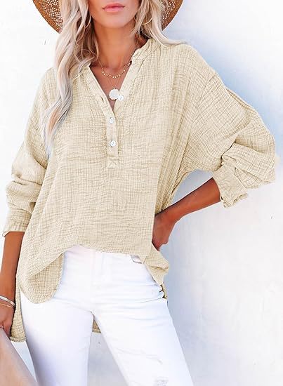 FENELLA – CHIC V-NECK SHIRT WITH TAILORED ELEGANCE