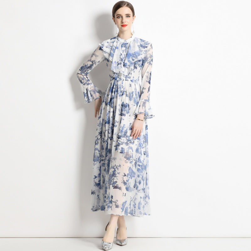 AERIS – ELEGANT INK PRINT DRESS