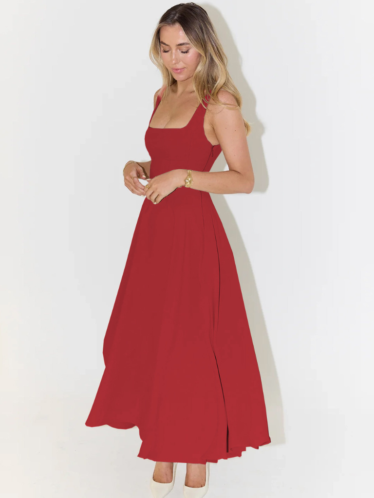 Women’s Sleeveless Corset Midi Dress