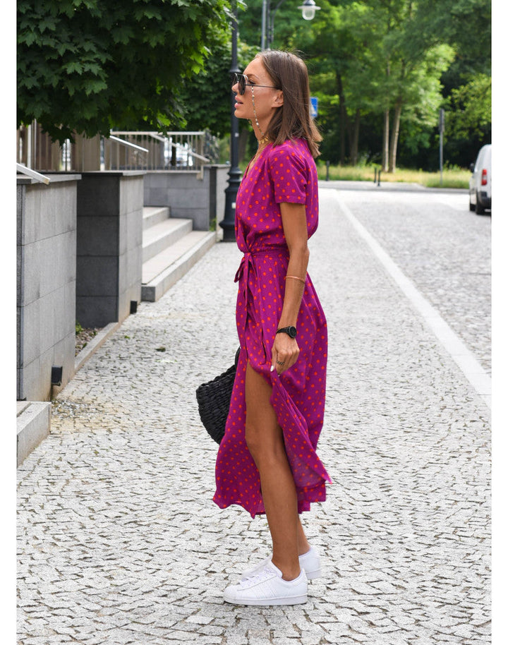 Yasmine - Stylish V-Neck Dress