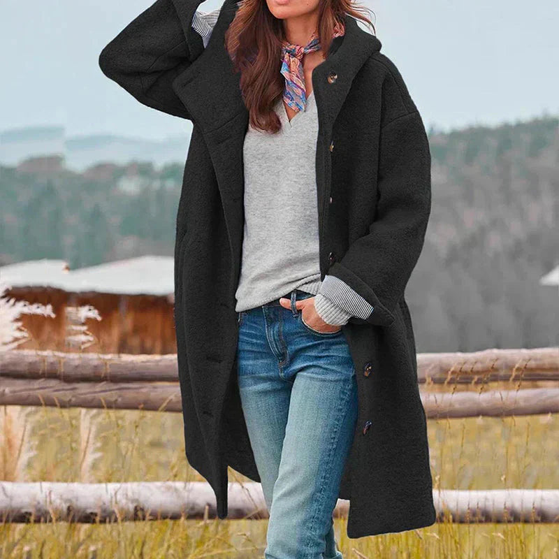 Sarah - Cosy Hooded Coat