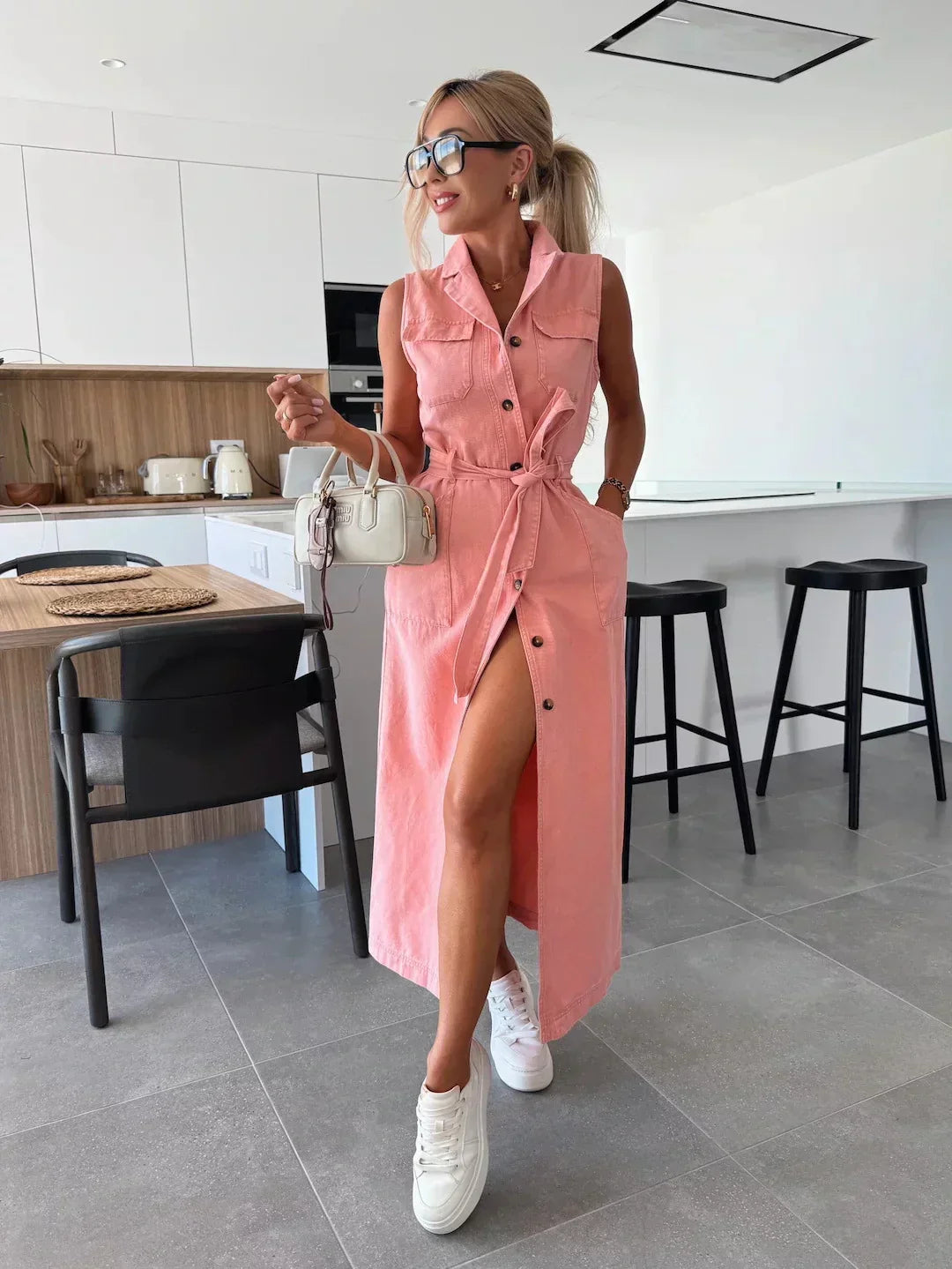 Diane - Denim Maxi Dress