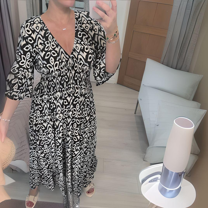 AVERIA – BOHO PRINTED DRESS