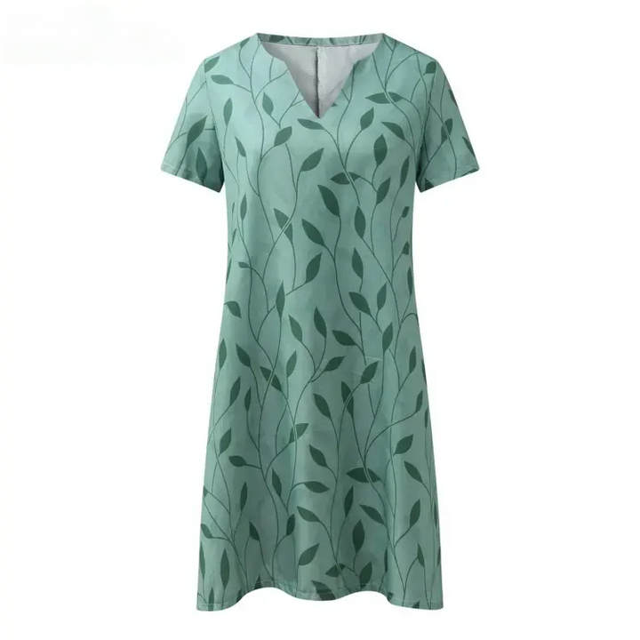 ARIENNA – EASY V-NECK CASUAL DRESS