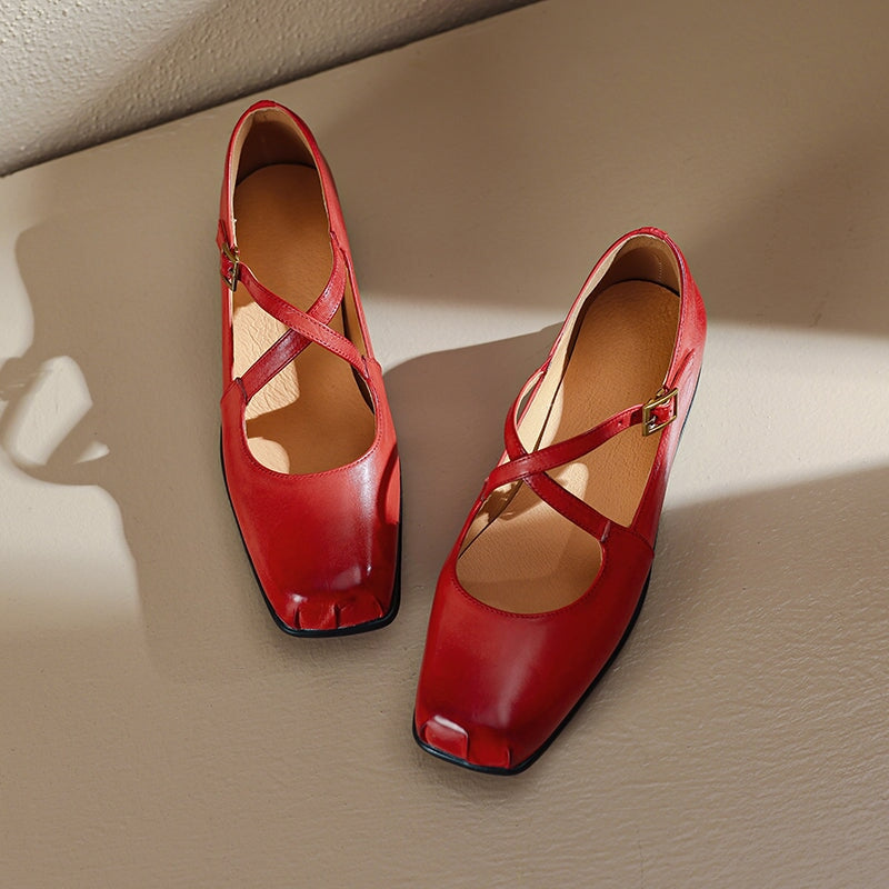Edith Leather Mary Janes