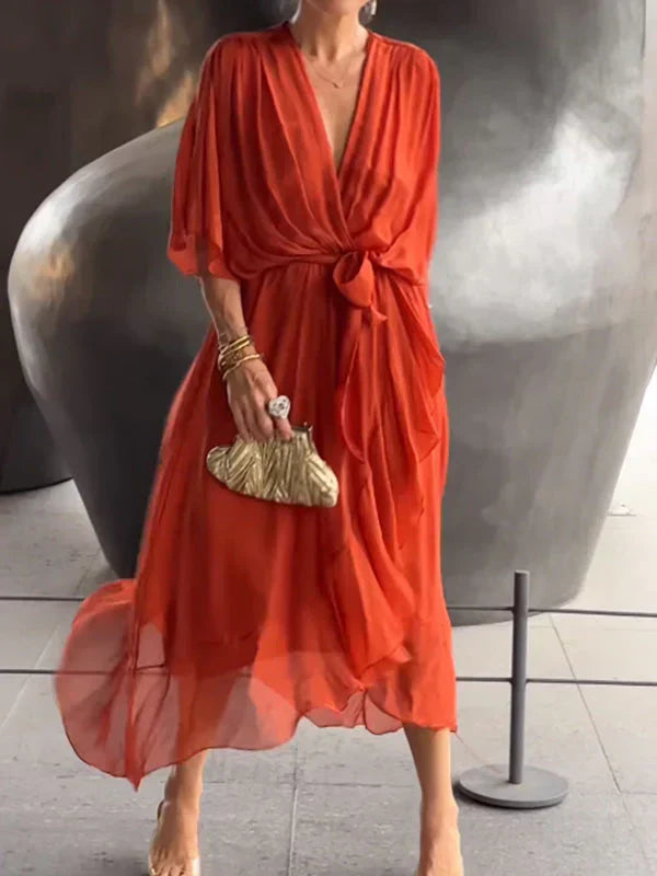 Ulani - V-Neck Flowy Dress